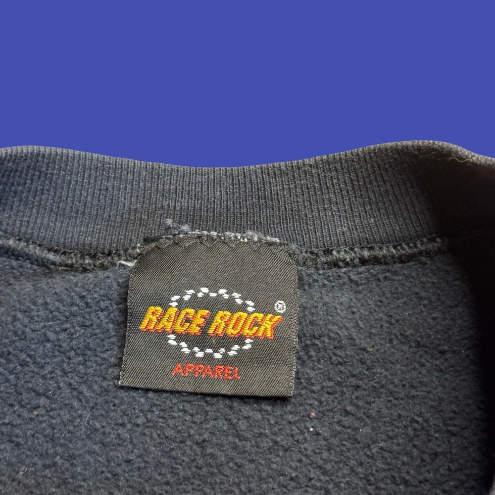 Vintage Race Rock Orlando Sweatshirt XL Black Embroidered USA Racing - Picture 7 of 8